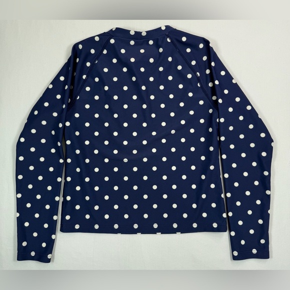 CREWCUTS Girls' Navy Blue Polka Dot Printed Rash Guard with UPF 50+ Size‎ 8 - Picture 2 of 7
